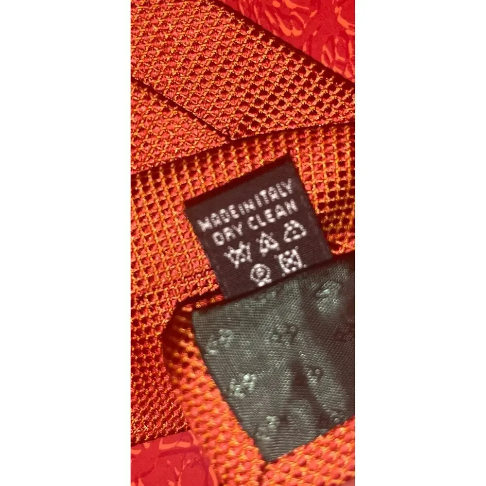 Zadi Andrew's Ties Orange/Brown Silk Made in Italy Necktie